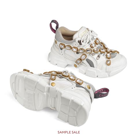 gucci crystal g shoes|Gucci flashtrek with crystals white.